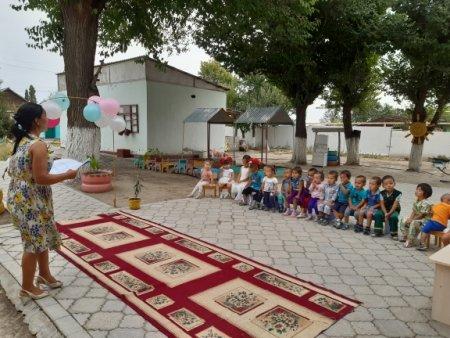 09.08.2019ж Тақырыбы: "Әнші,биші балапан!"байқауы. Ботақан тобы тәрбиеленушілері арасында оқу іс-шара өткізілді. Батшабекова Л